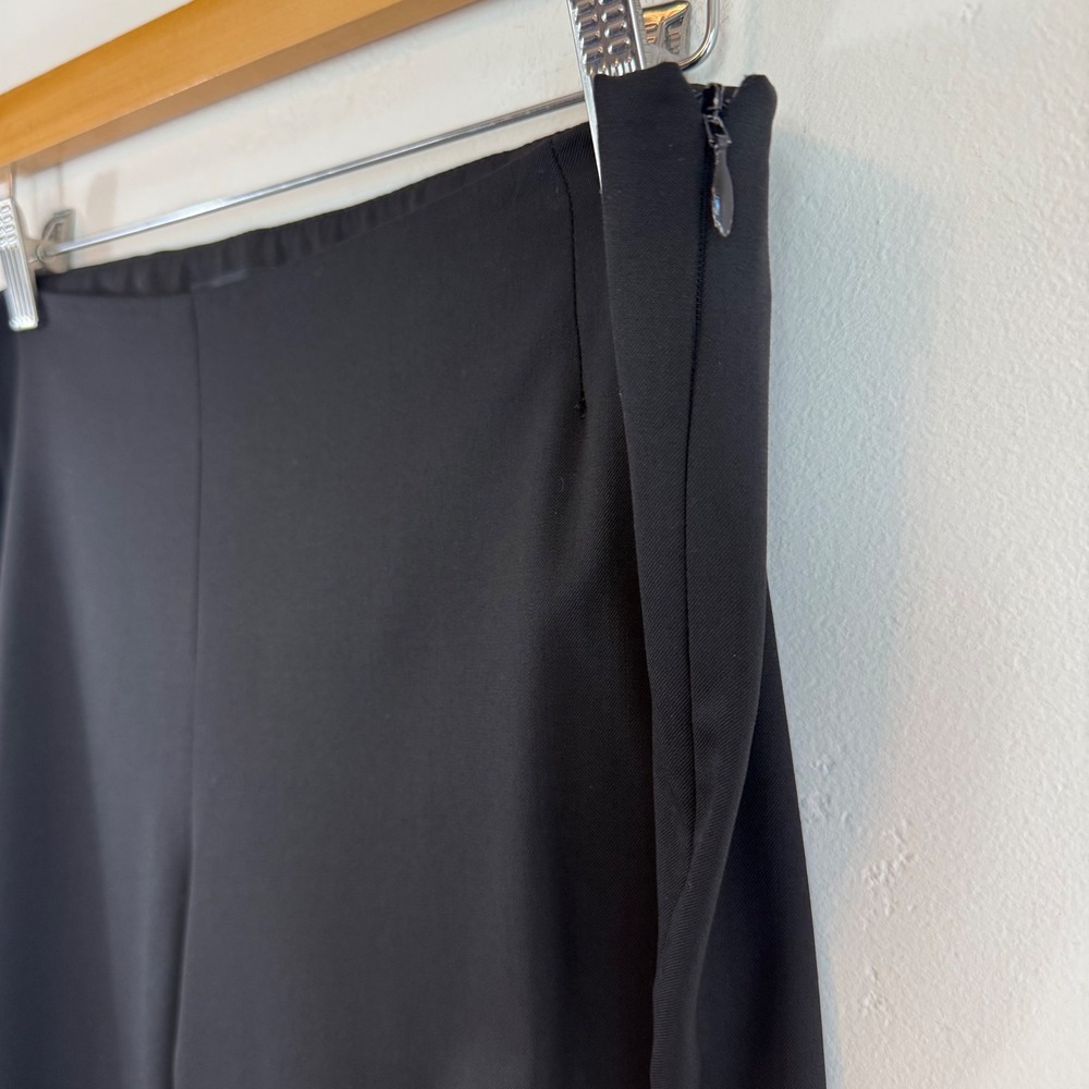 Lafayette 148 Stanton Pants Black Virgin Wool Straight Leg Quiet Luxury 10 - Picture 4 of 16
